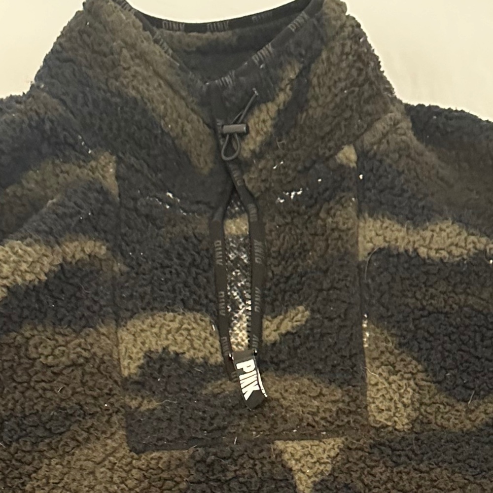Camo FLANNEL PULL OVER Jacket Top - Flannel by Pink - VICTORIAS SECRET